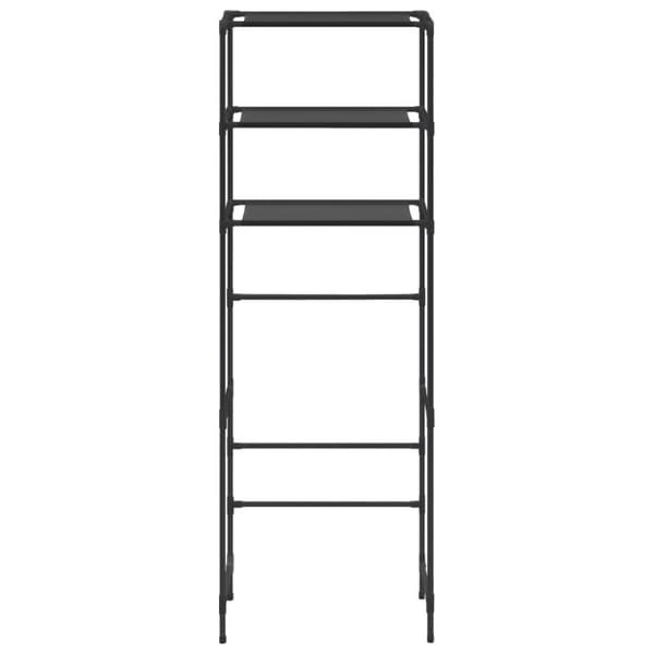 vidaXL opbevaringsstativ med 3 hylder 53x28x169 cm sort