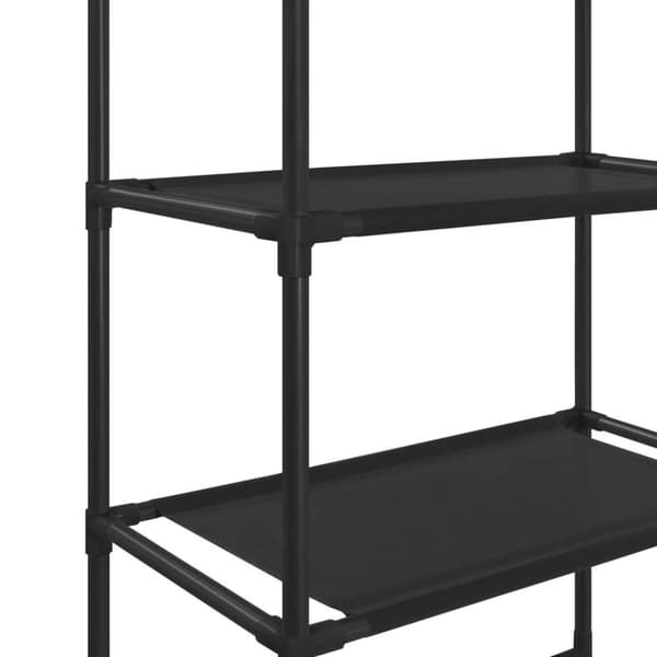 vidaXL opbevaringsstativ med 3 hylder 53x28x169 cm sort