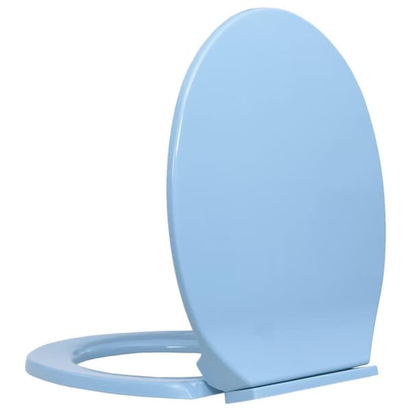 vidaXL soft close toiletsæde oval blå