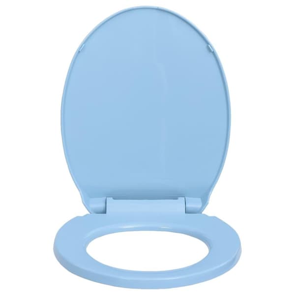 vidaXL soft close toiletsæde oval blå