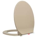 Miniatyrbilde 3 av 10: vidaXL Toalettsete myktlukkende med hurtigutløsing beige oval