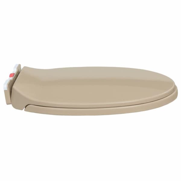 vidaXL Toalettsete myktlukkende med hurtigutløsing beige oval