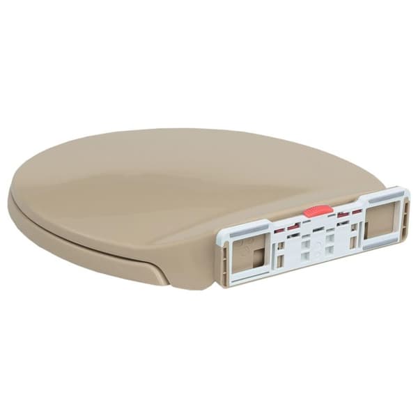 vidaXL Toalettsete myktlukkende med hurtigutløsing beige oval