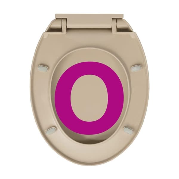 vidaXL Toalettsete myktlukkende med hurtigutløsing beige oval