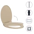 Miniatyrbillede 2 af 10: vidaXL soft close toiletsæde quick release oval beige