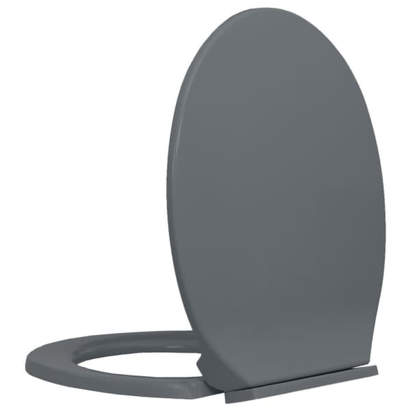 vidaXL toiletsæde med soft close oval grå