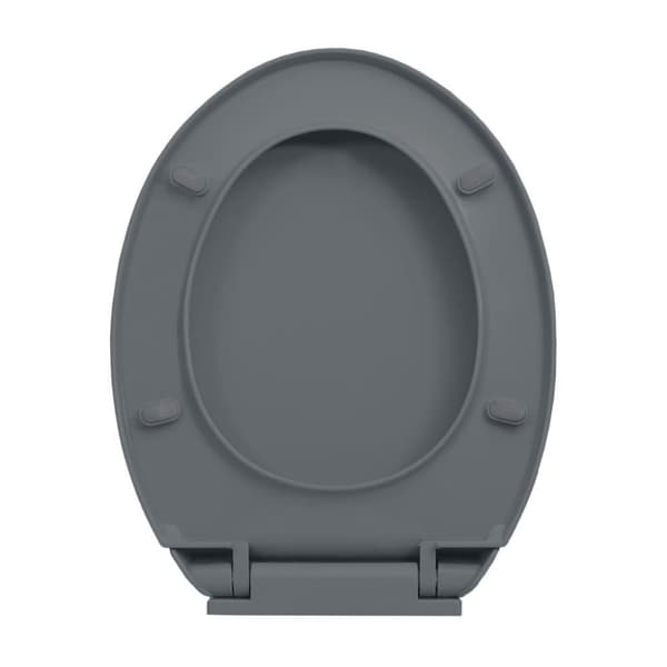 vidaXL toiletsæde med soft close oval grå