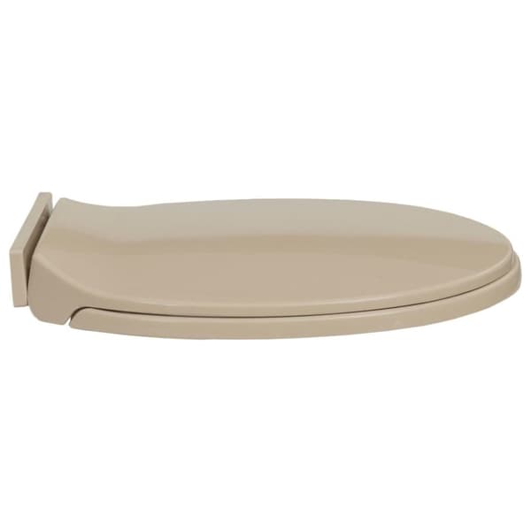 vidaXL soft close toiletsæde oval beige