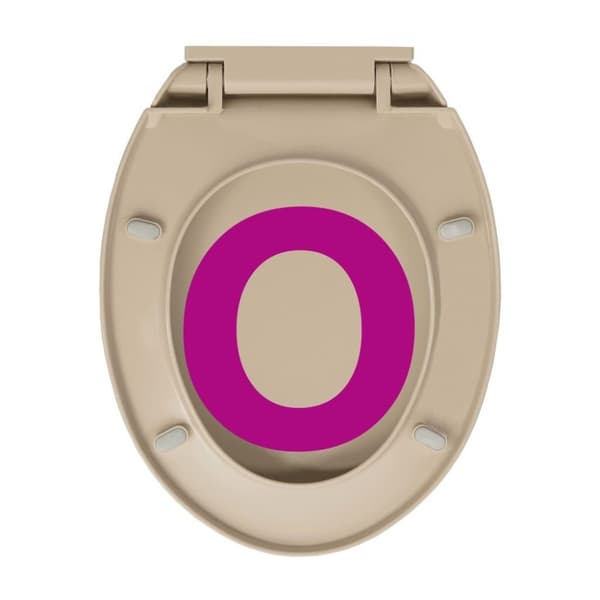 vidaXL soft close toiletsæde oval beige