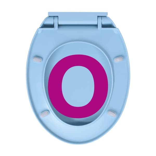 vidaXL soft close toiletsæde quick release oval blå