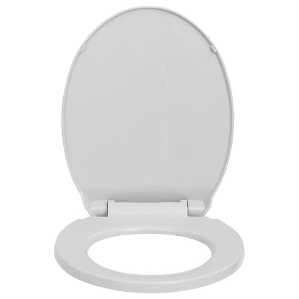 vidaXL toiletsæde med soft close og quick release-funktion oval lysegrå