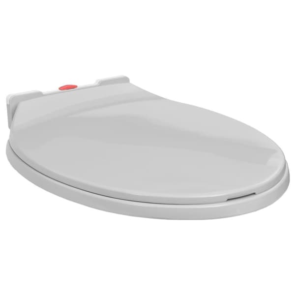 vidaXL toiletsæde med soft close og quick release-funktion oval lysegrå