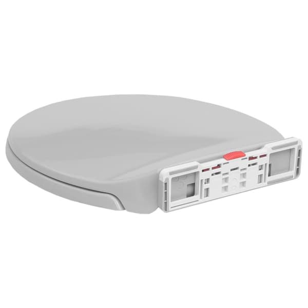 vidaXL toiletsæde med soft close og quick release-funktion oval lysegrå