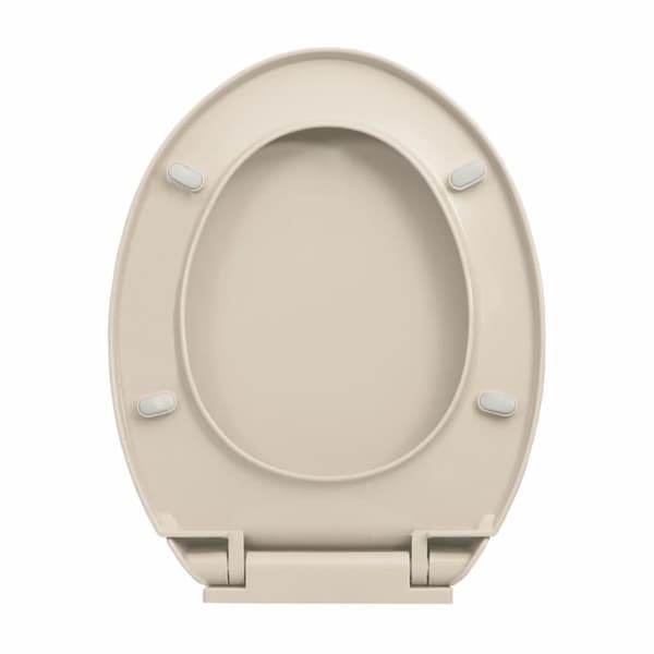 vidaXL Toalettsits mjuk stängning aprikos oval