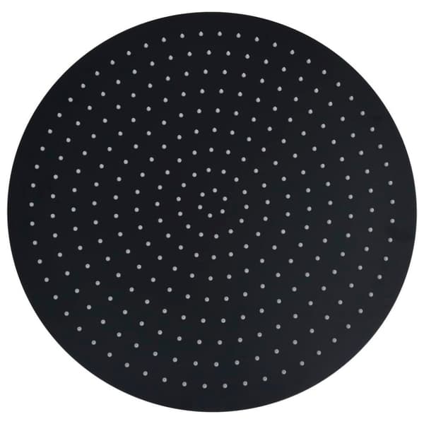 vidaXL Regndusjhode rustfritt stål 50 cm rund svart