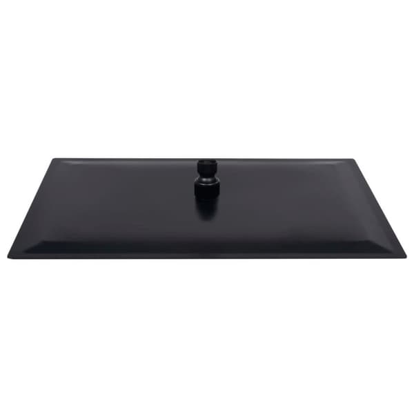 vidaXL Regnduschhuvud rostfritt stål 40x30 cm rektangulärt svart