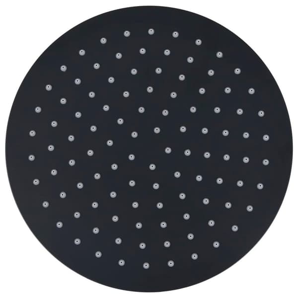 vidaXL Regndusjhode rustfritt stål 25 cm rund svart