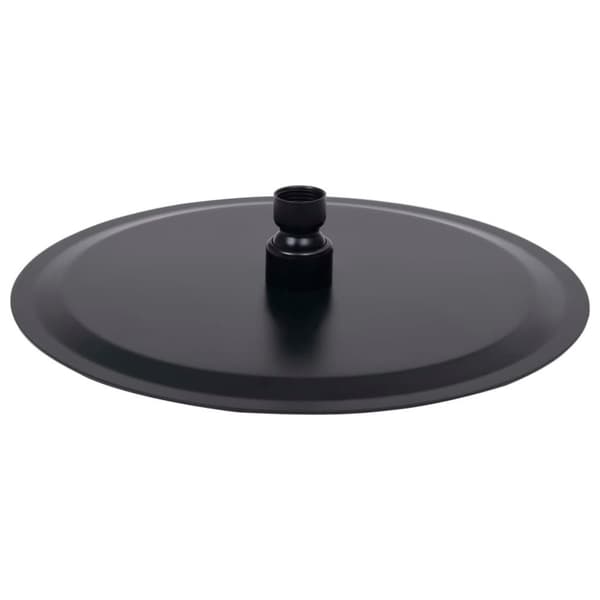 vidaXL regnbrusehoved rustfrit stål 25 cm rund sort