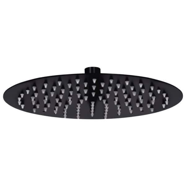vidaXL regnbrusehoved rustfrit stål 25 cm rund sort