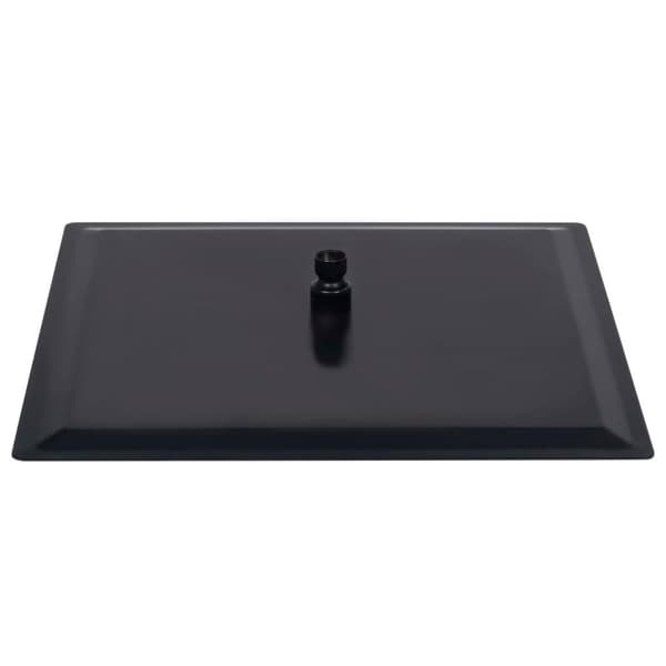 vidaXL regnbrusehoved 50x50 cm rustfrit stål firkantet sort