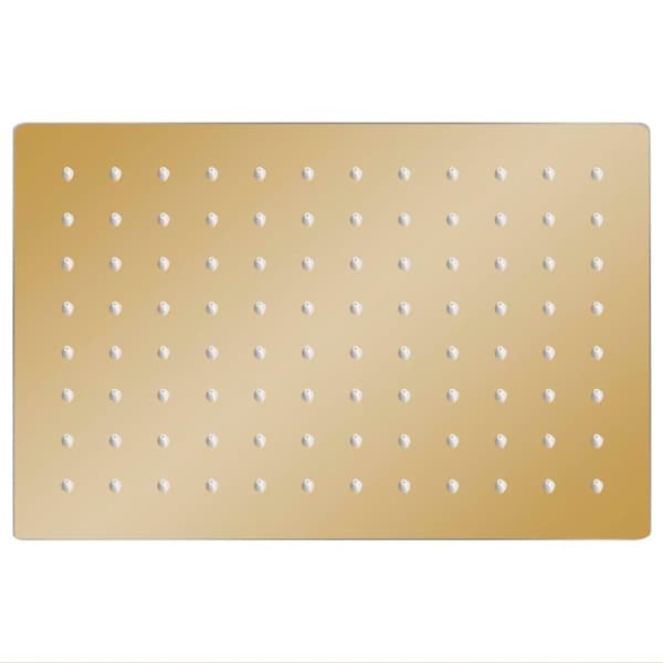 vidaXL Regndusjhode rustfritt stål 30x20 cm firkantet gull