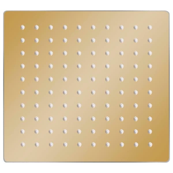 vidaXL Regnduschhuvud rostfritt stål 20x20 cm fyrkantigt guld