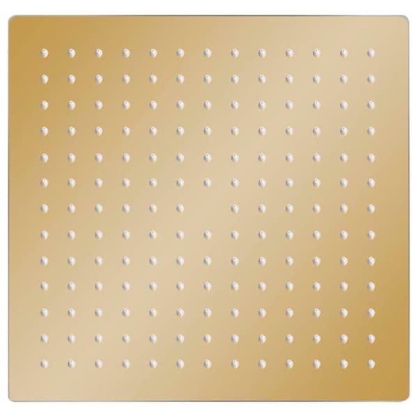 vidaXL Takduschhuvud rostfritt stål 25x25 cm fyrkantigt guld