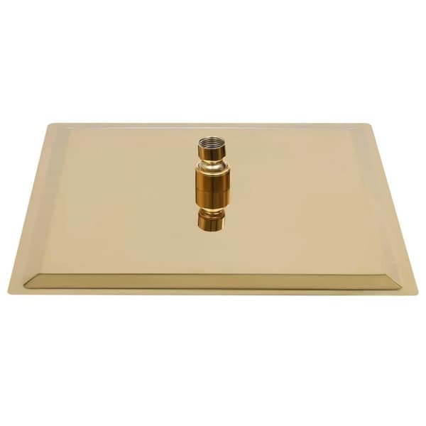 vidaXL Takduschhuvud rostfritt stål 25x25 cm fyrkantigt guld