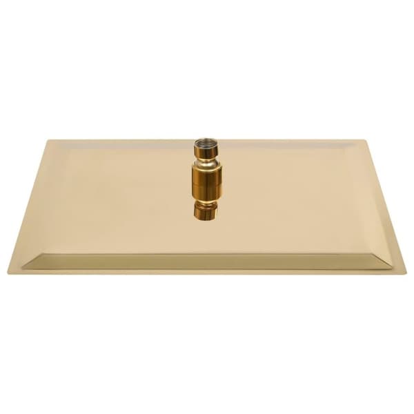 vidaXL Takduschhuvud rostfritt stål 40x40 cm fyrkantigt guld