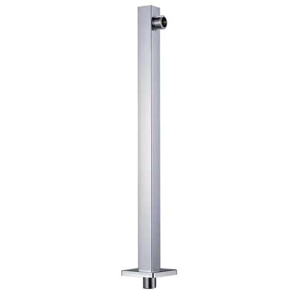 vidaXL Duscharm fyrkantig rostfritt stål 201 silver 40 cm