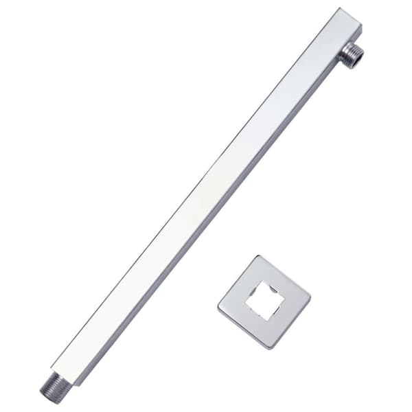 vidaXL Duscharm fyrkantig rostfritt stål 201 silver 40 cm