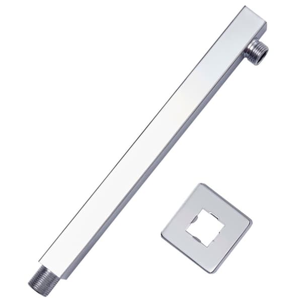 vidaXL Duscharm fyrkantig rostfritt stål 201 silver 30 cm