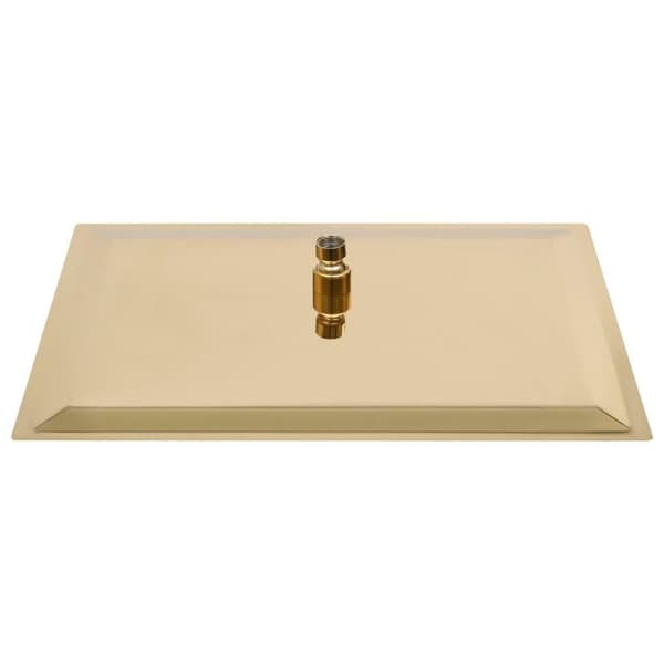 vidaXL regnbrusehoved 50x50 cm firkantet rustfrit stål guldfarvet