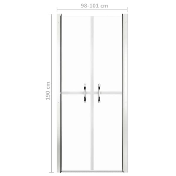 vidaXL brusedør 101x190 cm klart sikkerhedsglas