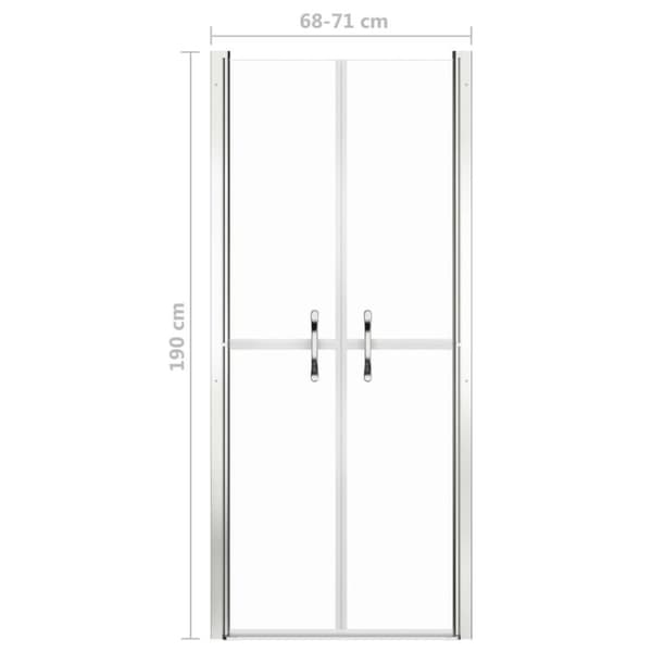 vidaXL Duschdörr klar ESG 71x190 cm
