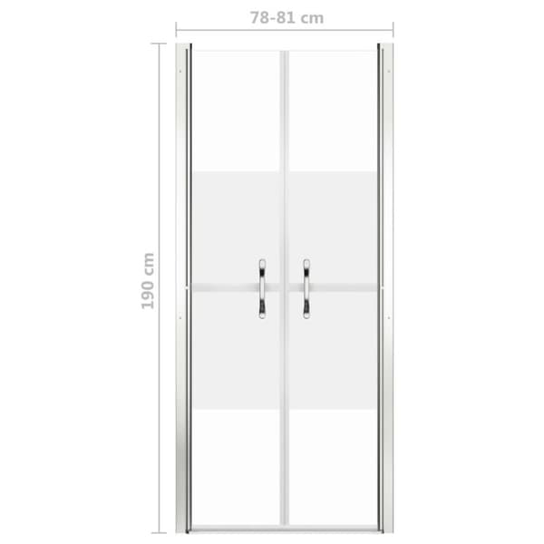 vidaXL Duschdörr halvfrostad ESG 81x190 cm