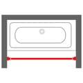 Miniatyrbild 2 av 2: Sealskin Teleskopisk duschdraperistång 155-255 cm matt aluminium