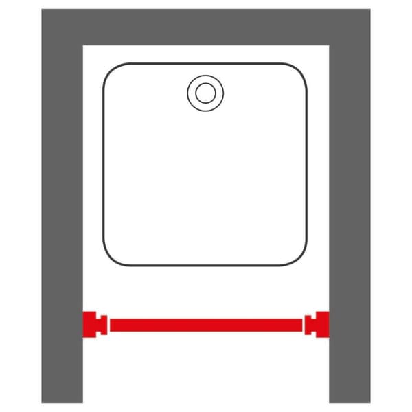 Sealskin Teleskopisk duschdraperistång 80-130 cm vit
