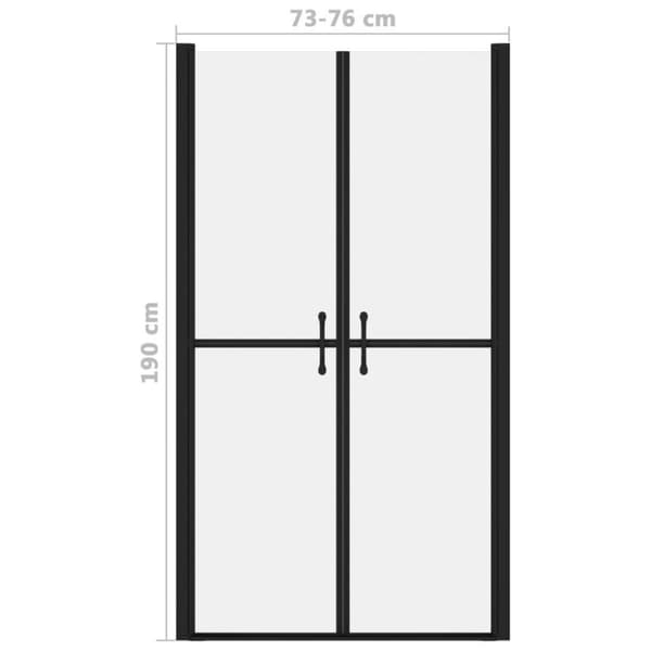 vidaXL Duschdörr frostad ESG (73-76)x190 cm