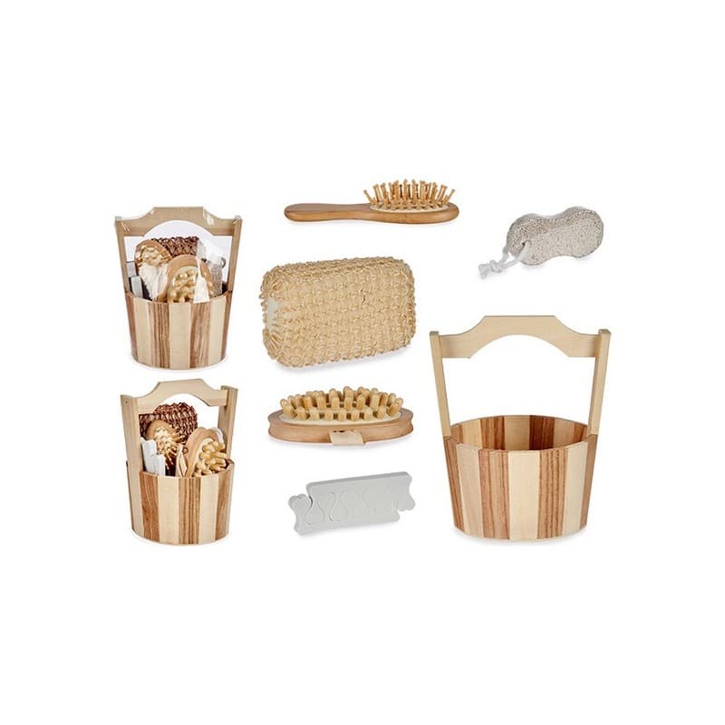 Badkit Brun Trä Plast (5 pcs)