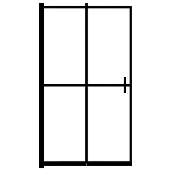 vidaXL foldbar brusekabine 120x140 cm sikkerhedsglas sort