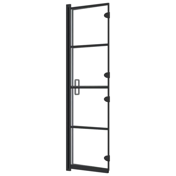vidaXL foldbar bruseafskærmning 80x140 cm sikkerhedsglas sort
