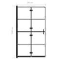 Miniatyrbillede 9 af 10: vidaXL foldbar bruseafskærmning 80x140 cm sikkerhedsglas sort