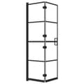 Miniatyrbillede 2 af 10: vidaXL foldbar bruseafskærmning 80x140 cm sikkerhedsglas sort