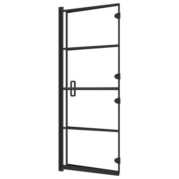 vidaXL foldbar bruseafskærmning 120x140 cm sikkerhedsglas sort