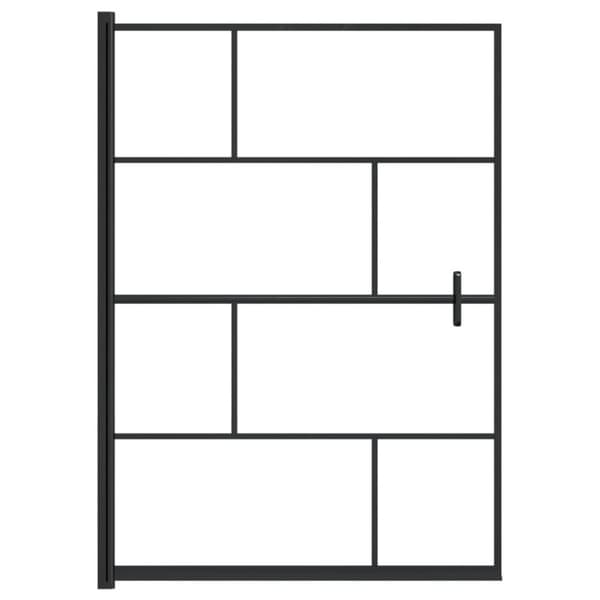 vidaXL bruseafskærmning 100x140 cm sikkerhedsglas sort