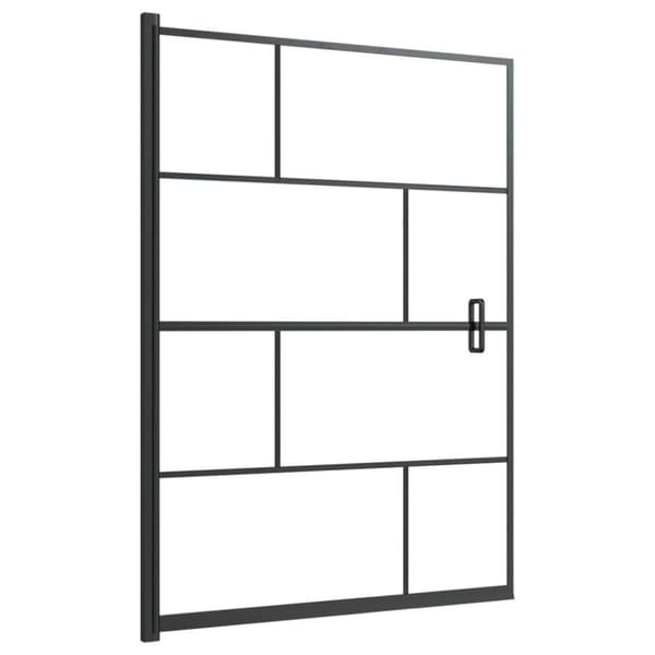 vidaXL bruseafskærmning 100x140 cm sikkerhedsglas sort