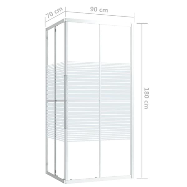 vidaXL Duschvägg ESG 70x70x180 cm