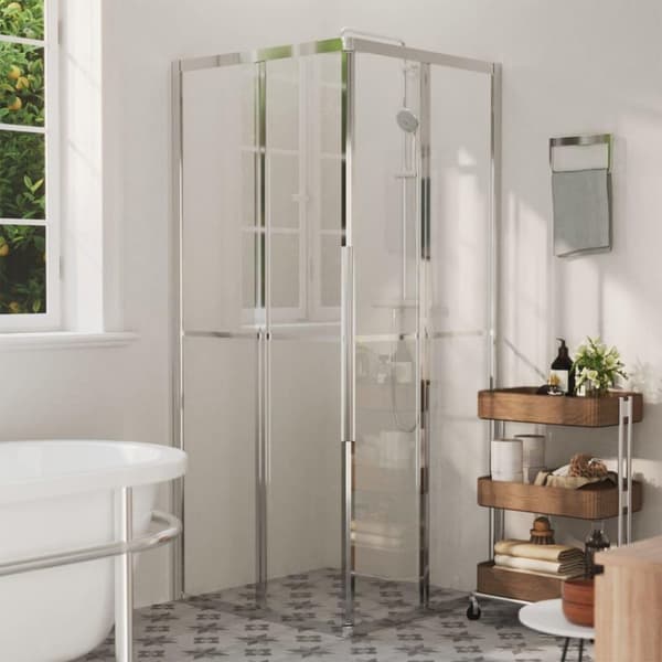 vidaXL brusekabine 80x80x180 cm sikkerhedsglas