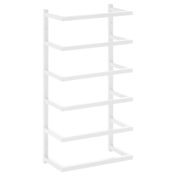 vidaXL håndklædeholder 24x12x48 cm stål hvid